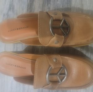 Lucky Brand Aleah Platform Clog Size 7 Latte